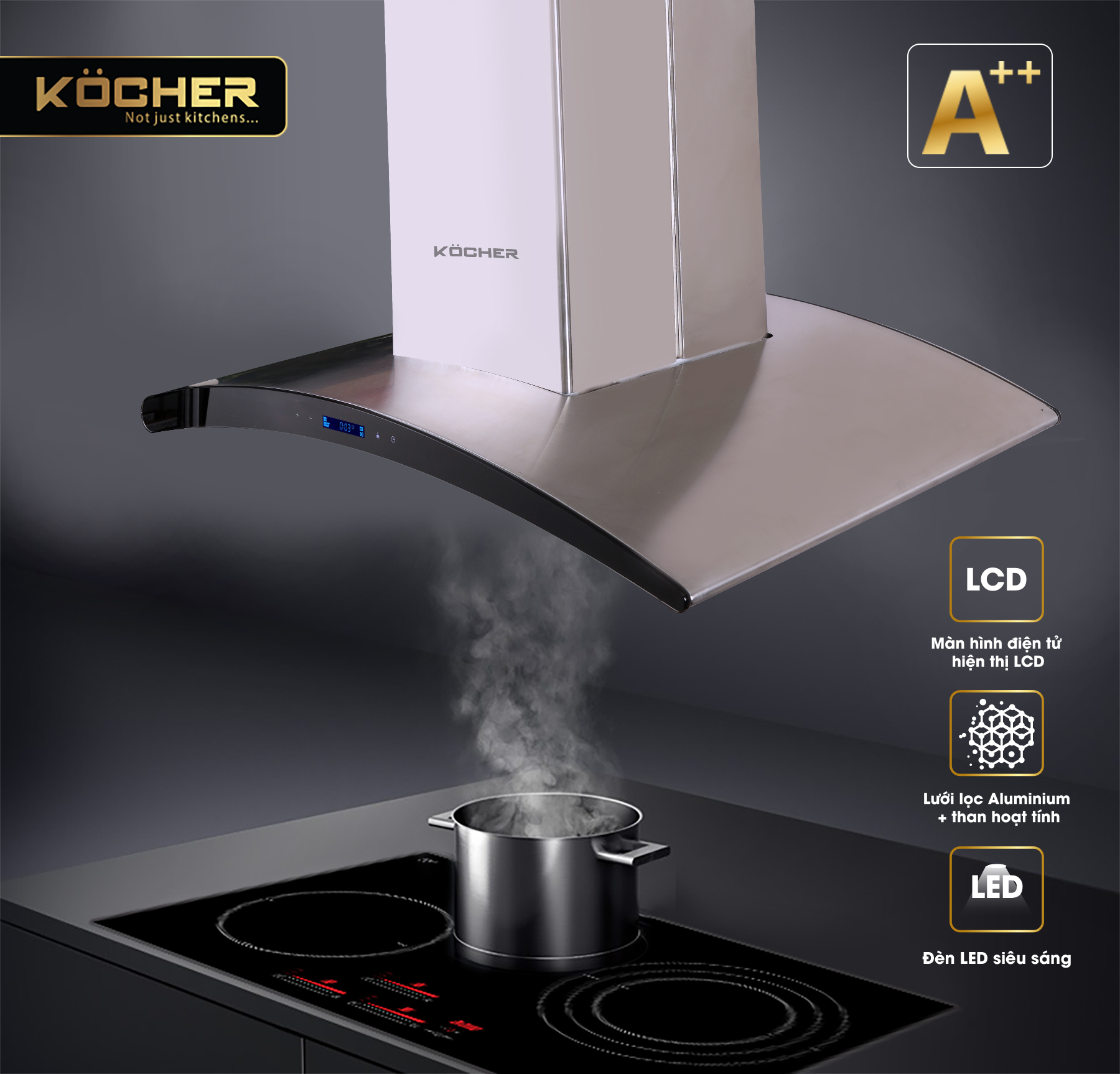 Máy hút mùi Kocher SERENA CXW - 188 CRV - Hàng Chính Hãng