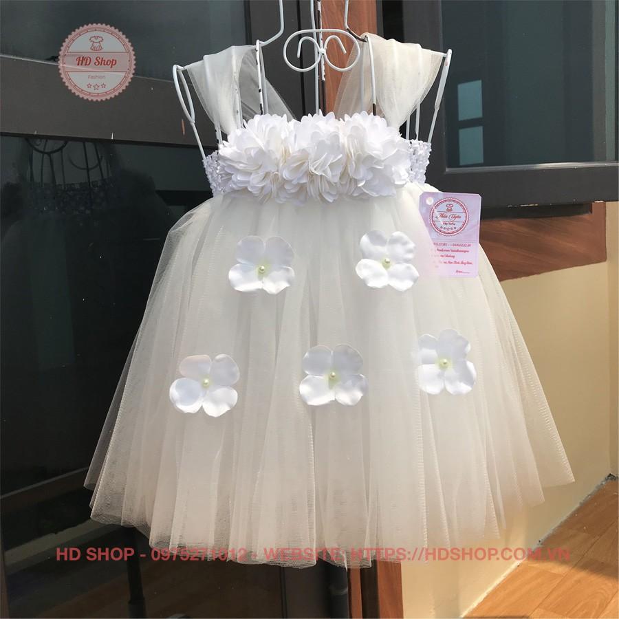 Đầm tutu cho bé ️FREESHIP️ Đầm tutu trắng xù 5b cho bé gái