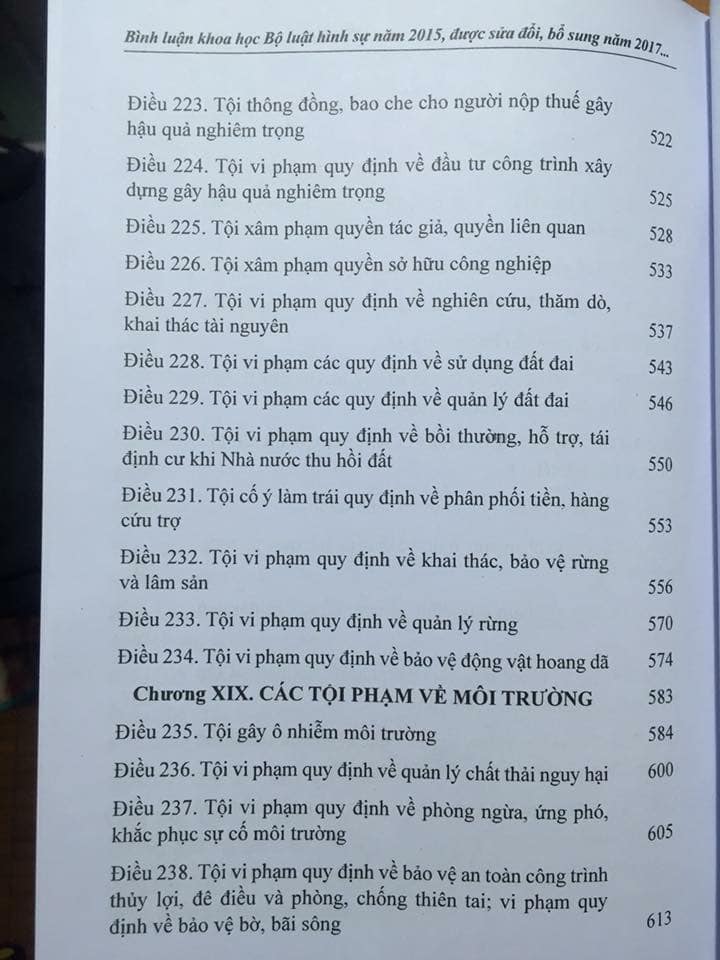 Combo: Bình luận khoa học bộ luật hình sự năm 2015 sửa đổi bổ sung năm 2017 phần tội phạm