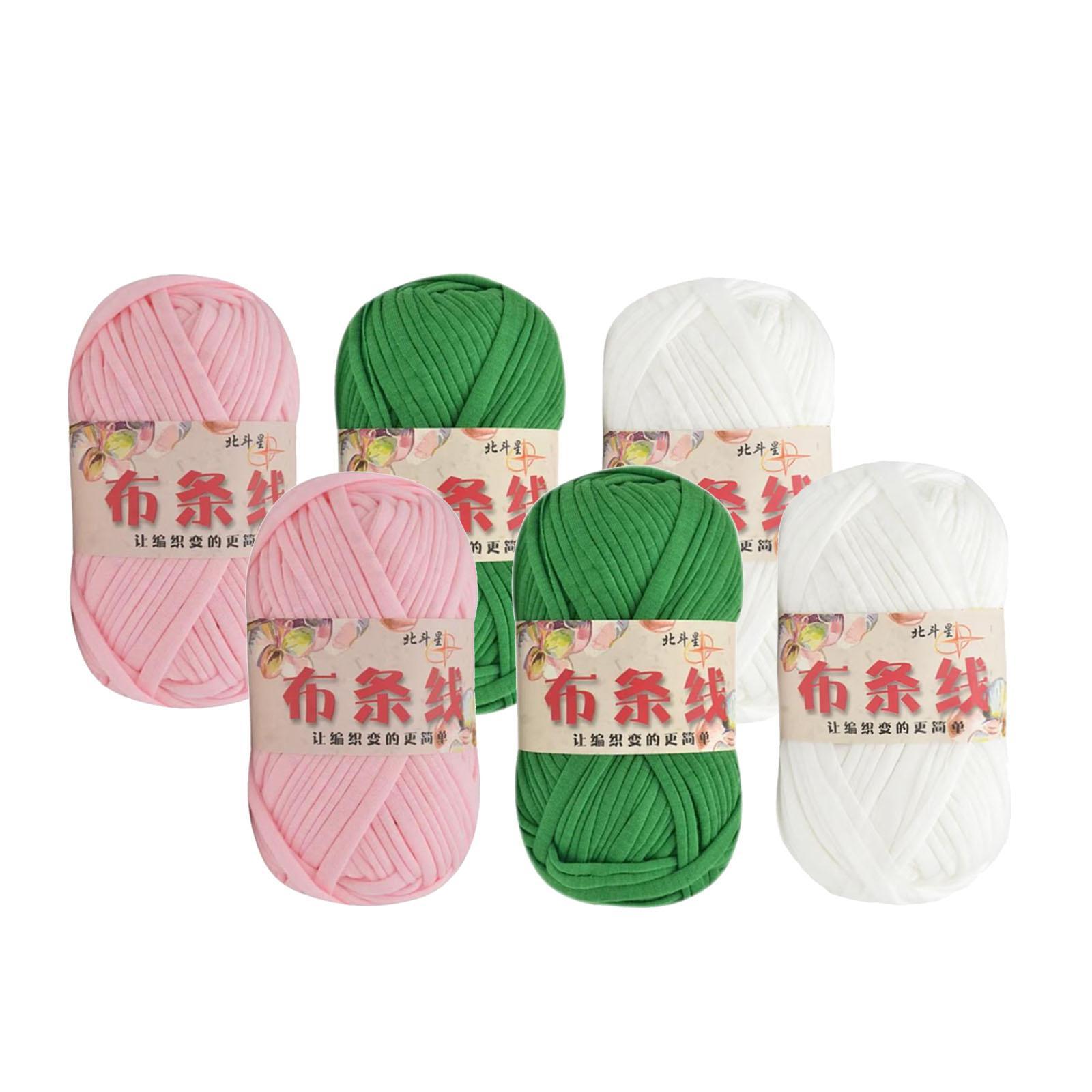 6x Chunky Yarn T Shirt Yarn Knitting Yarn Set for Doormat Tapestry Cat House