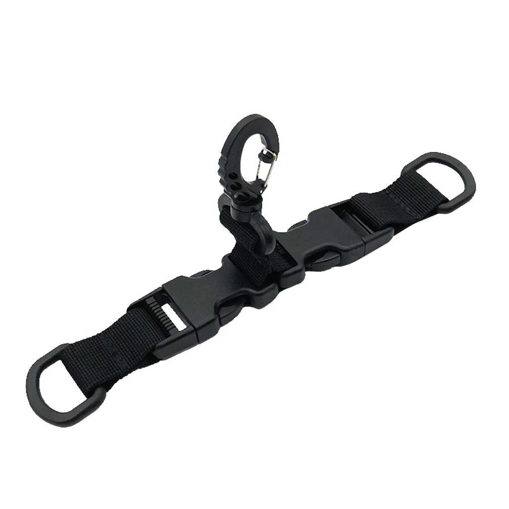 4x Backpack Nylon Webbing Strap Buckle D Hook Carabiner Keychain