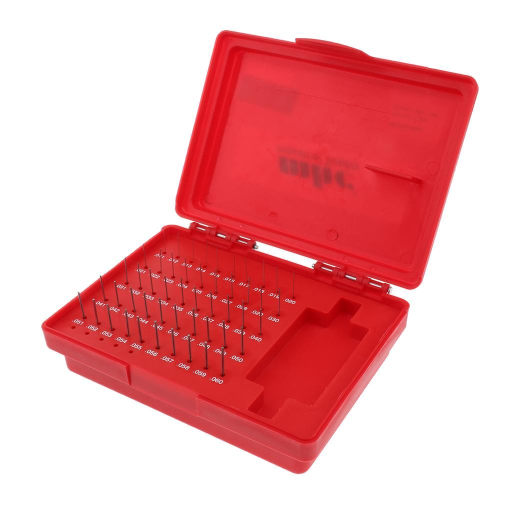 50pcs Pin Gauge 0.011-0.060inch Smooth Plug Gauge Hole Gage Set Measuring