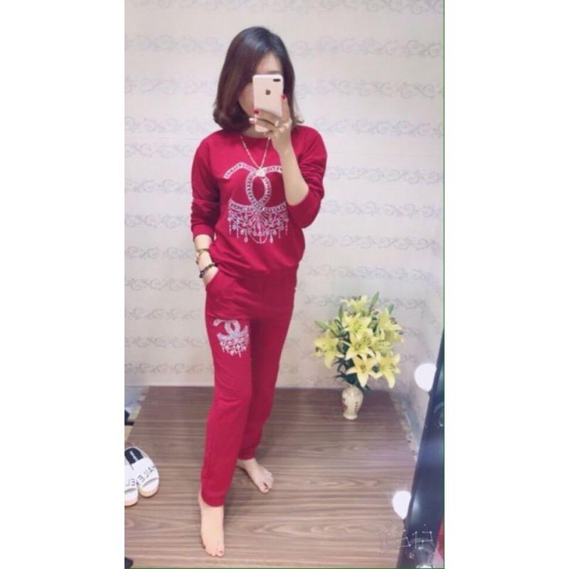 Đồ Bộ Thun Cotton ép đá Cực Xinh ảnh thật