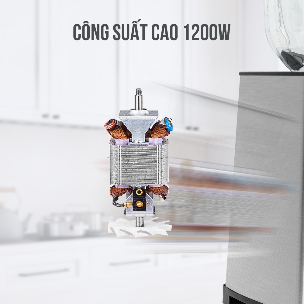 Máy Xay Sinh Tố Cối Thủy Tinh Elmich BLE-1849 (1200W - 1,5L) - Hàng Chính Hãng