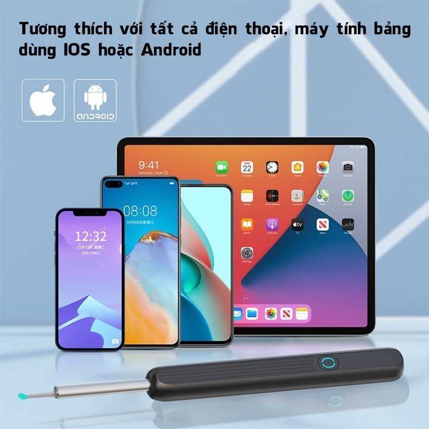 Dụng Cụ Lấy Ráy Tai NE3 Cơ Bản Có Gắn Camera Nội Soi Full HD Đa Năng Hình Ảnh Sắc Nét, Pin Sạc