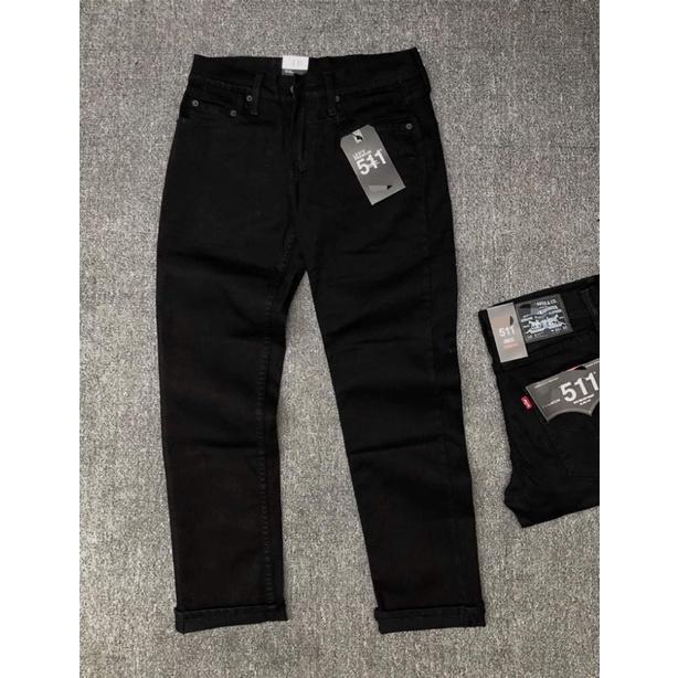 Quần jean Nam đen quần bò cao cấp Cao cấp jeans co giãn form slimfit ống đứng