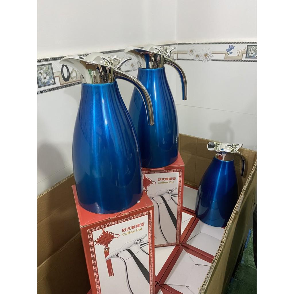 Bình Giữ Nhiệt Mỏ Vịt Nóng Lạnh Ruột Inox 304 Cao Cấp 2L - Bình Phà Trà Cà Phê Tại Nhà Dung Tích Lớn Có Quai Cầm