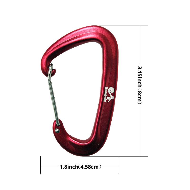 4 Cái/bộ 12KN Leo Thùng Đựng Đồ Co Giãn Dày Loại D Kẹp Móc Khóa Hợp Kim Nhôm Cho Võng Cắm Trại