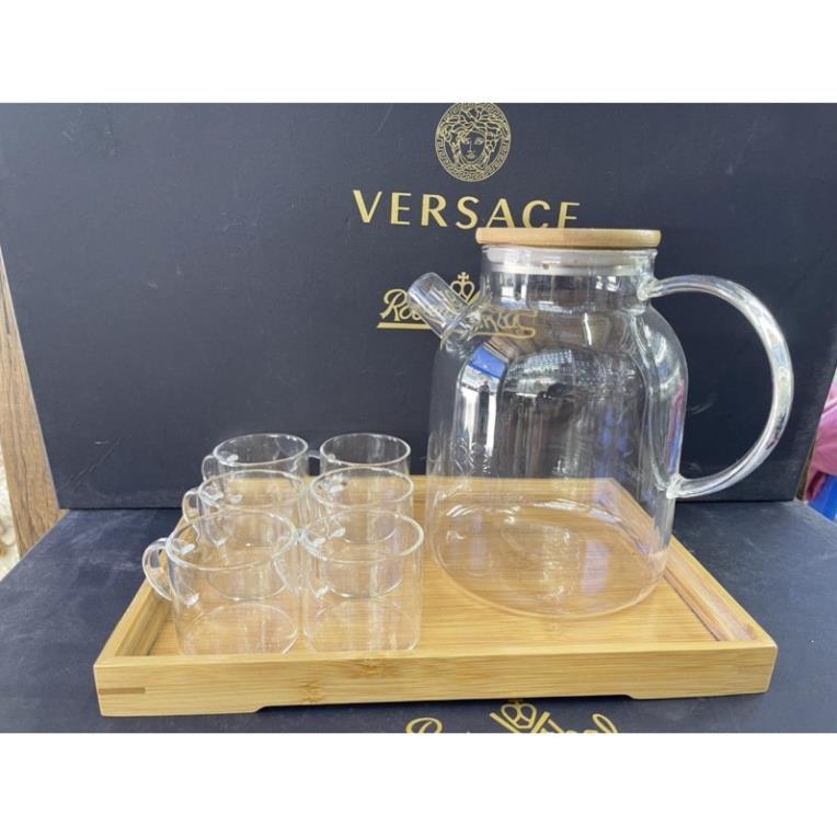 Set ấm nắp gỗ tre 1,6L