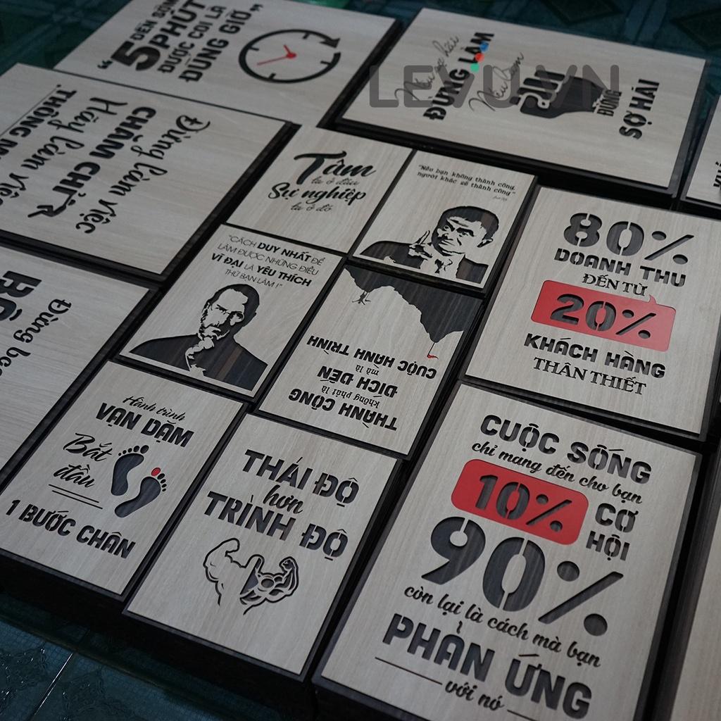Tranh tạo động lực văn phòng LEVU LV060 "Cần mẫn kiên trì cái gì cũng có"