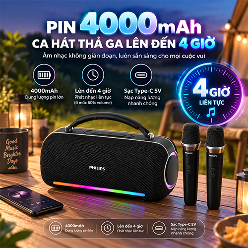 Loa Bluetooth Philips TAS3210DM/70 - Hàng chính hãng