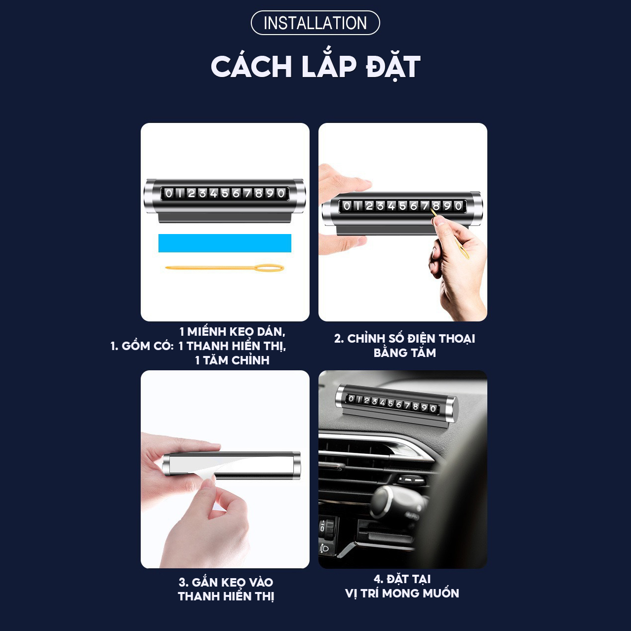 Bảng ghi số phone cho xe ô tô khi dừng đỗ QC-051