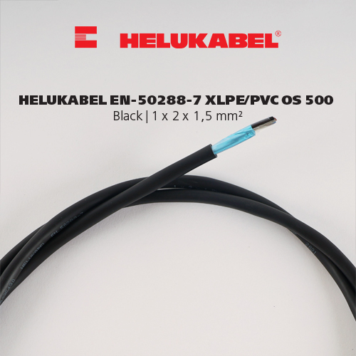 Dây cáp tín hiệu đo lường HELUKABEL EN-50288-7 XLPE/PVC OS 500 | 1 x 2 x 1,5 mm² | Black