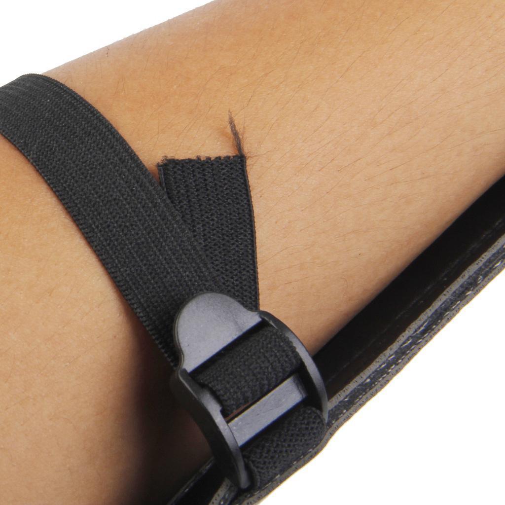3xAdjustable 3 Strap Arm Guard Protective Leather Archery Shooting Armband A