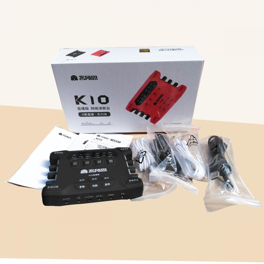 Soundcard hát livestream cho 2 điện thoại XOX K10x - Hàng Chính Hãng