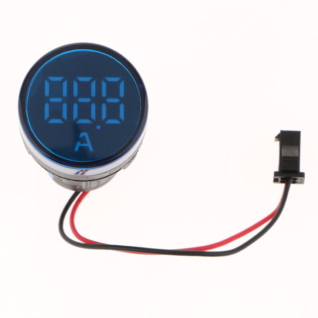 0-100A LED Digital Display Ammeter Current Meter Tester Ampere Meter Blue