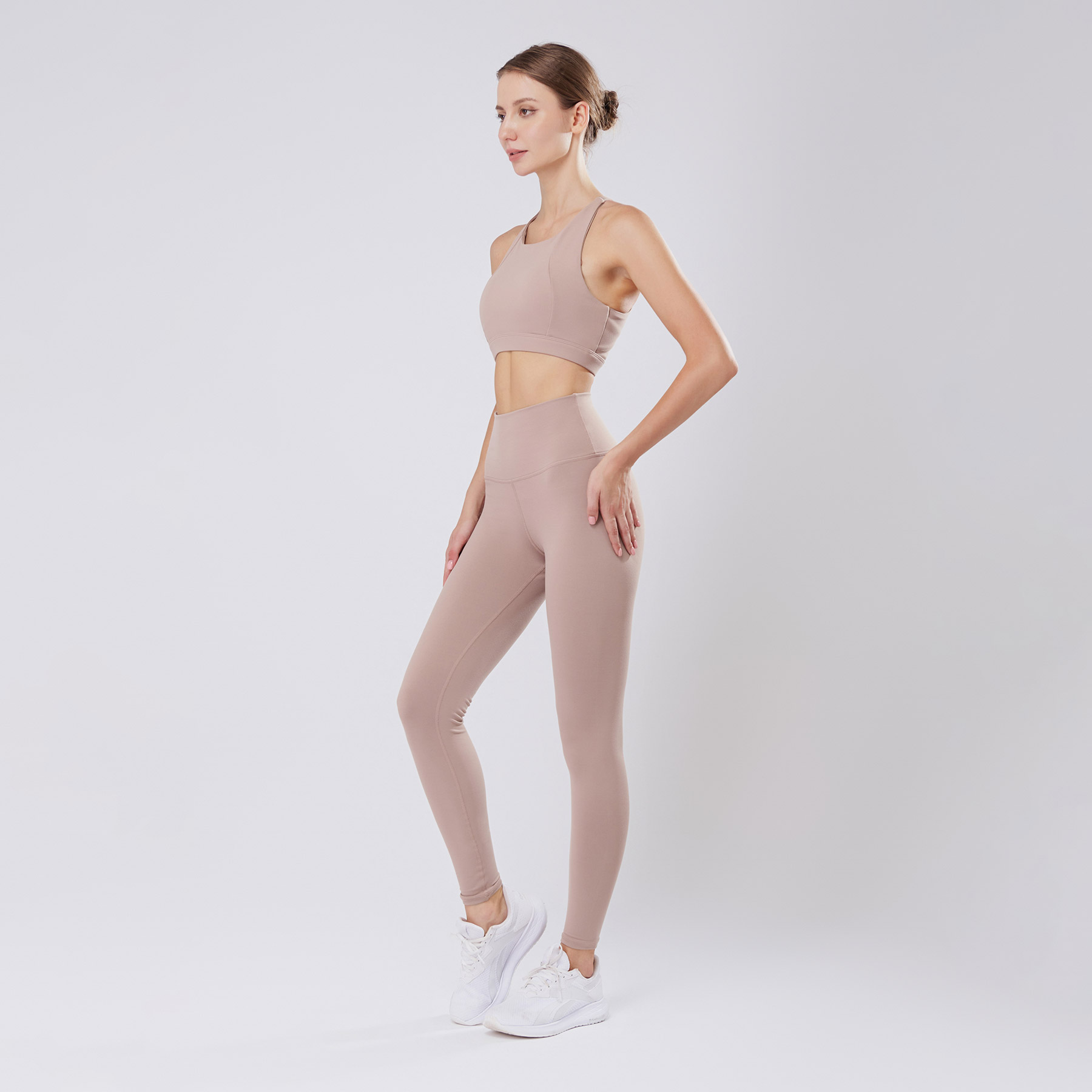 Set đồ tập Yoga Luxury Hibi Sports H138 - Áo Bra khoét lưng tam giác - Kèm mút nâng ngực