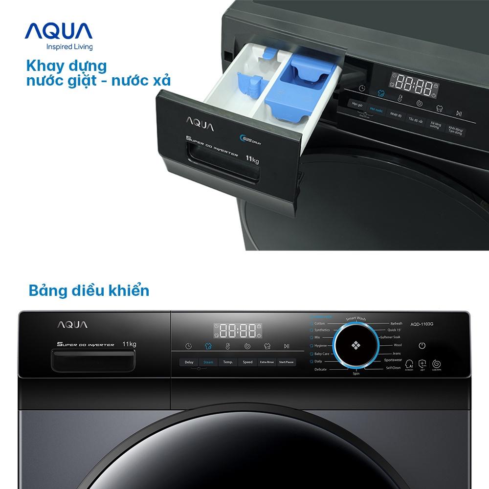 Máy Giặt Cửa Trước Aqua 11kg AQD-D1103G.BK