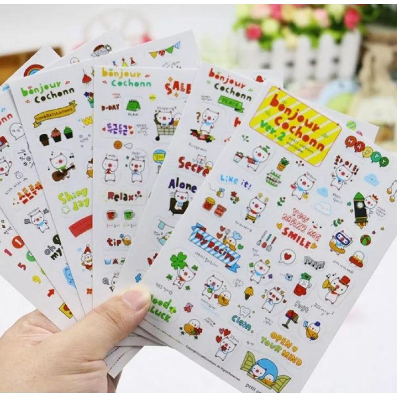 Ngẫu nhiên 1 tấm sticker dán trang trí phụ kiện: điện thoại, máy tính, sổ sách rất đẹp