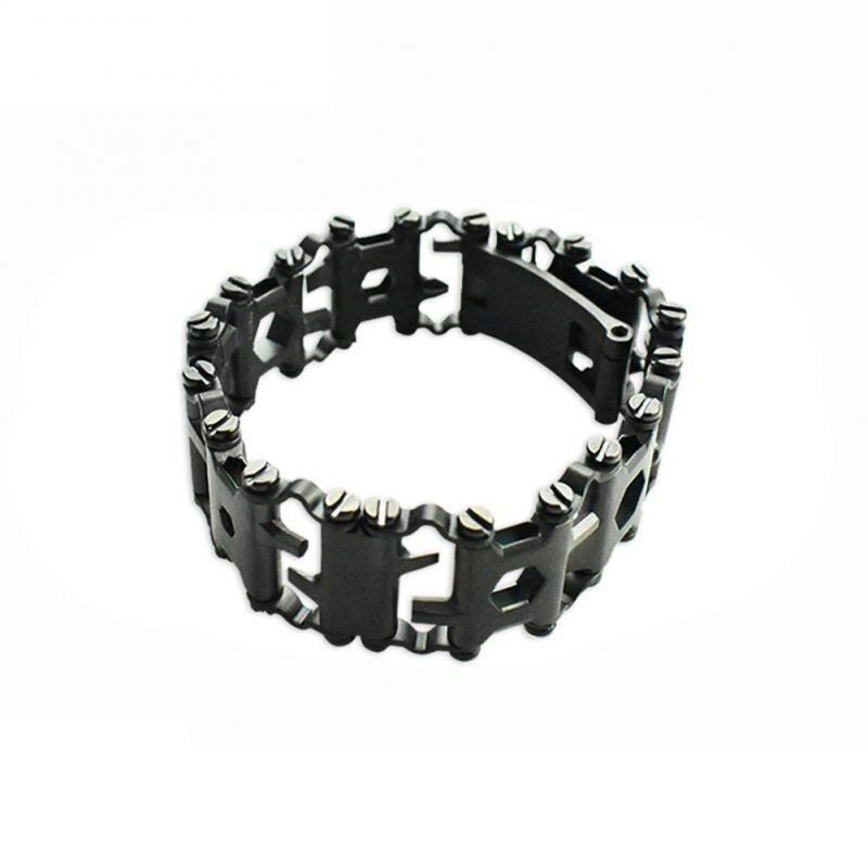 29 IN 1 Multi Functions Bracelet for Outdoor Camping Hiking Travel EDC Tool Stainless Steel Multi Tool Bracelets Multi-Tool