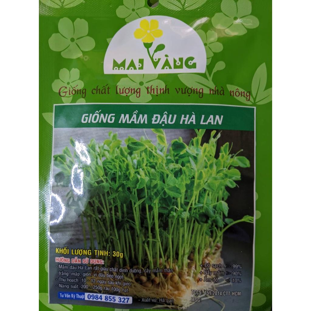 Hạt giống Rau Mầm Các Loại, mầm đậu Hà Lan 30gr