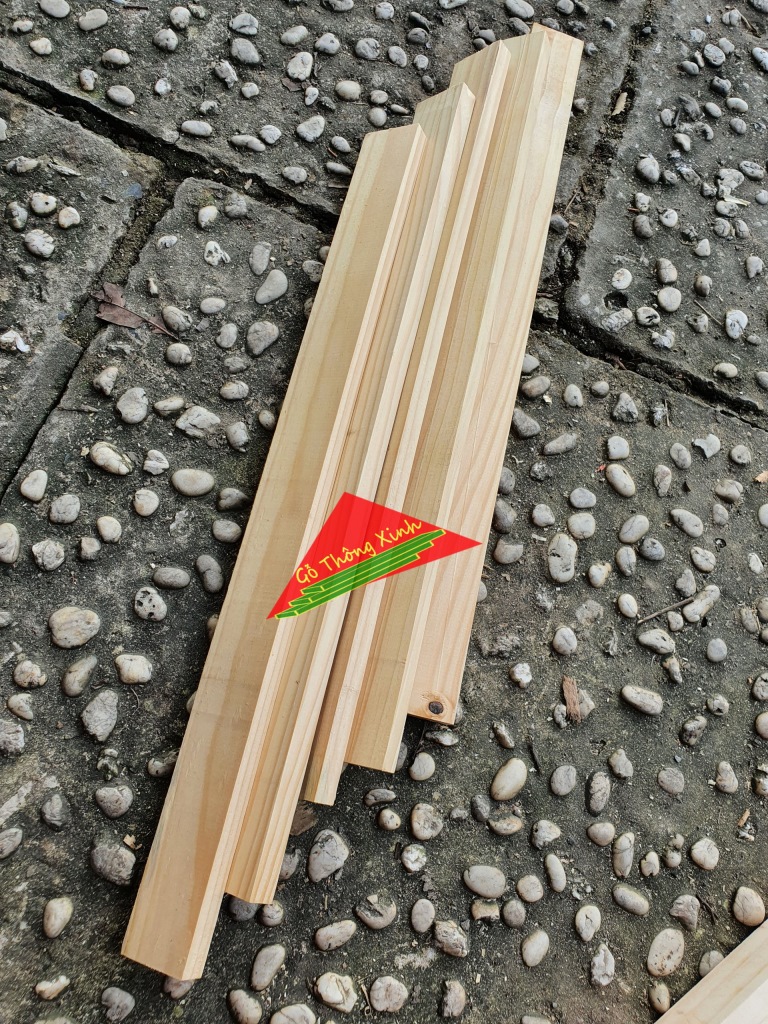Combo 5 thanh gỗ thông vuông dài 40cm rộng 4cm, dày 1.4cm phù hợp decord hay làm mô hình, khung sườn,nhiều mục đích