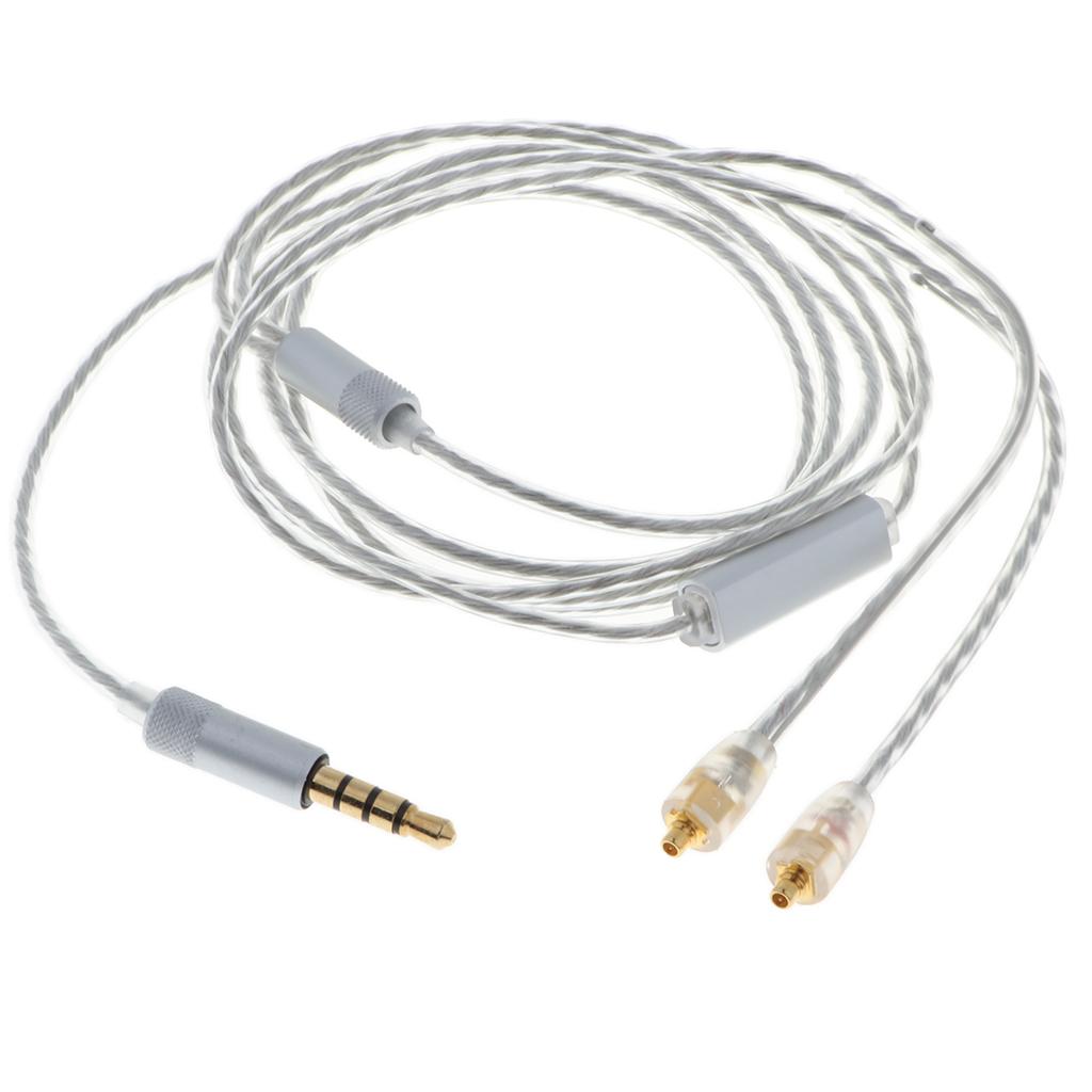 OCC  Plated Upgrade Cable Cord Wire with Mic for  Earphone