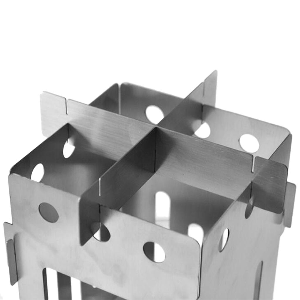 Stainless Steel Foldable Camping Wood Stove Outdoor Picnic Backpacking Stove