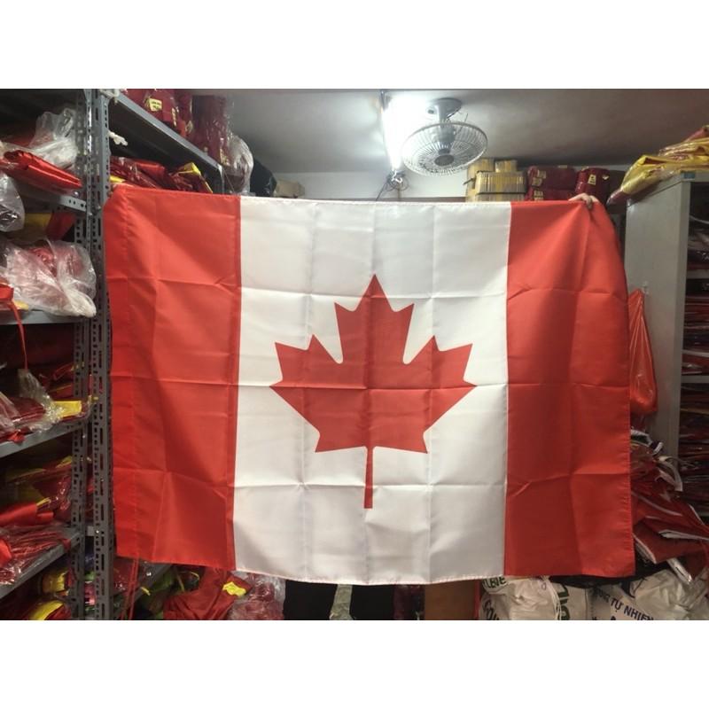 Quốc kỳ Canada in thẩm thấu 1 lớp vải 1x1,5m