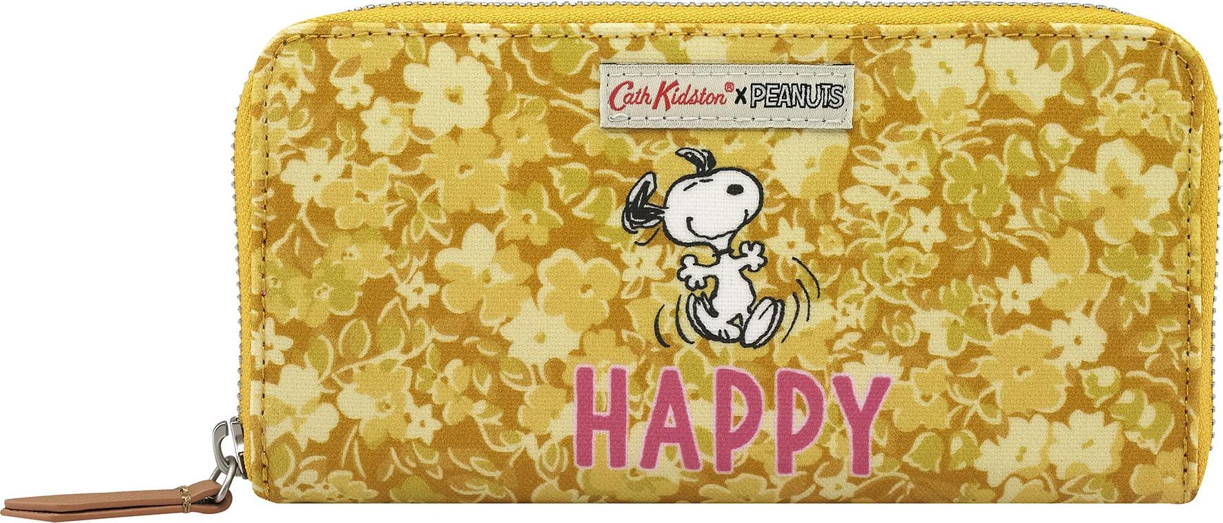 Ví dáng dài Cath Kidston họa tiết Snoopy Happy Paper Ditsy (Snoopy Happy Paper Ditsy Continental Placement Zip Wallet )