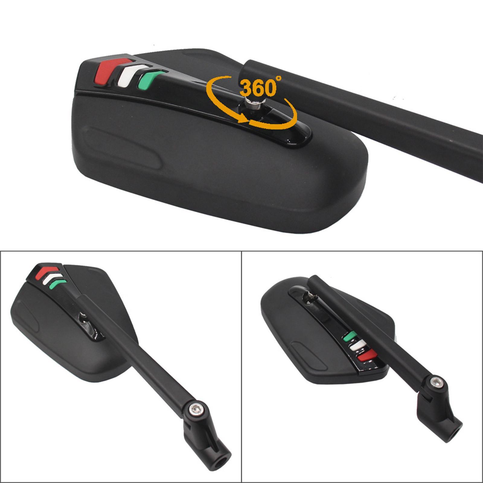 2Pcs Motorcycle Rearview Mirror Replaces Spare Parts Easy Install