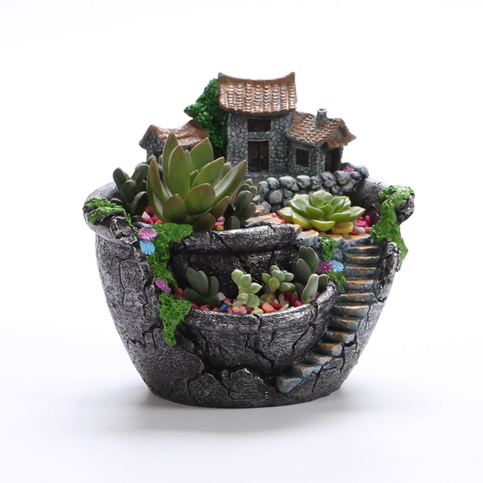 Succulent Plants Planter, Flower Pot  Micro Landscape Flowerpot for Bonsai