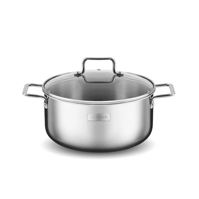 Nồi Inox 304 Liền Khối Elmich Trimax Xr Vung Kính Đáy Từ - 18Cm