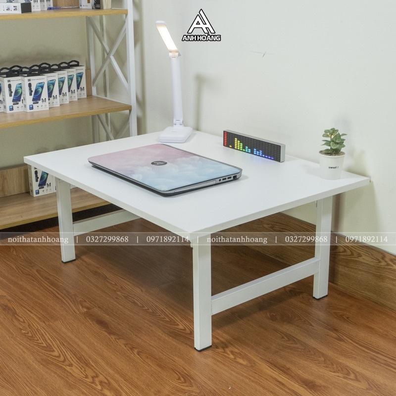 Bàn ngồi bệt size 80x60 cao 35cm gập gọn chân tiện lợi, gỗ MDF chống thấm mới