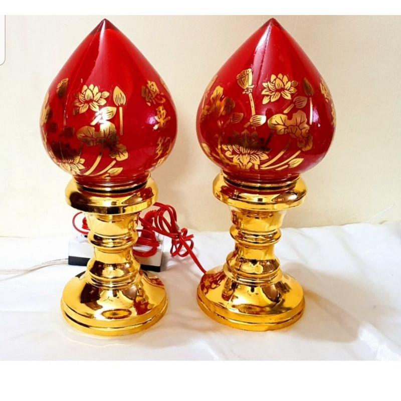 Đèn thờ quả Đào tiên Chân mạ vàng