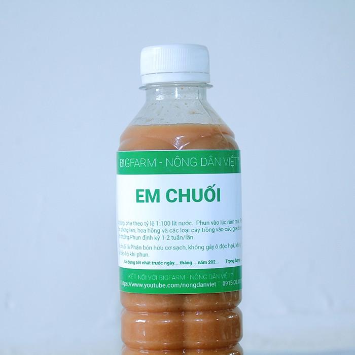 Dịch chuối lên men đậm đặc BigFarm làm phân bón cho hoa hồng, hoa lan, rau sạch hữu cơ loại 500ml