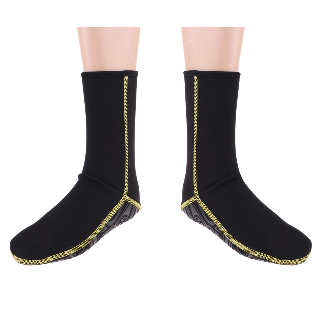 1 Pair Water Shoes Beach Fin Socks Neoprene Diving Boots Scuba Snorkel Booties Surfing Wetsuit Sports Waterproof Foot Protector for Men Women
