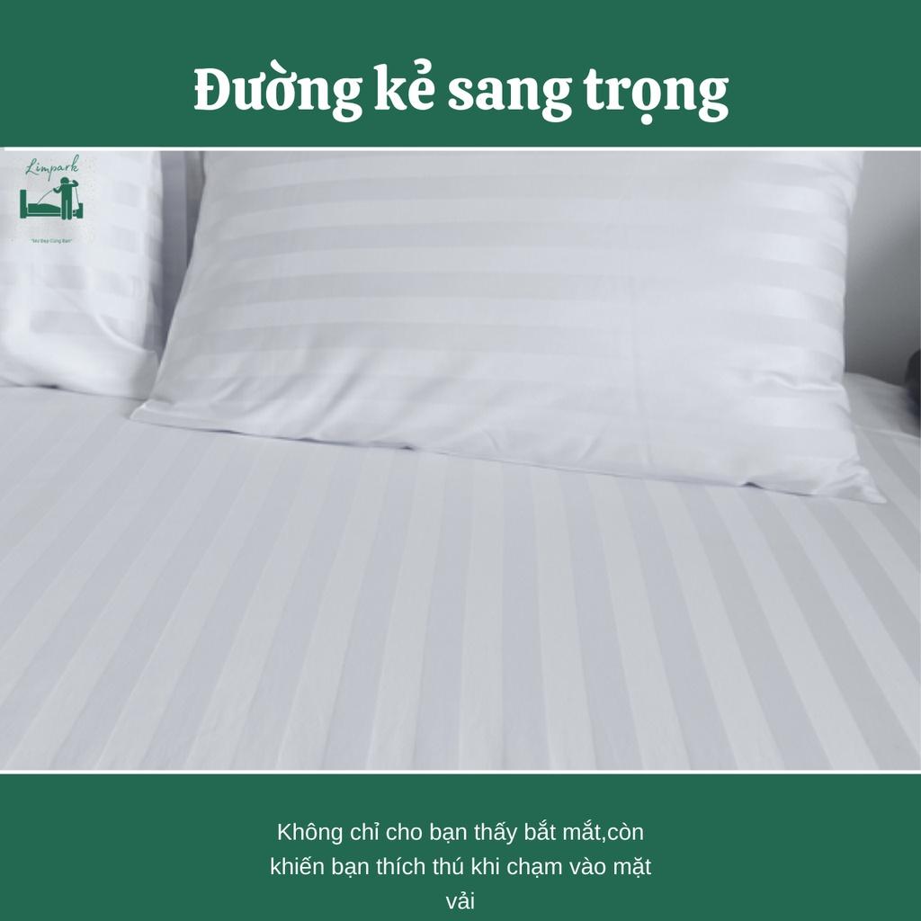 Vỏ gối cao cấp-Sọc 3cm- Cotton 100% - Tiêu chuẩn khách sạn 5 sao - Chất liệu mát mẻ mịn màng