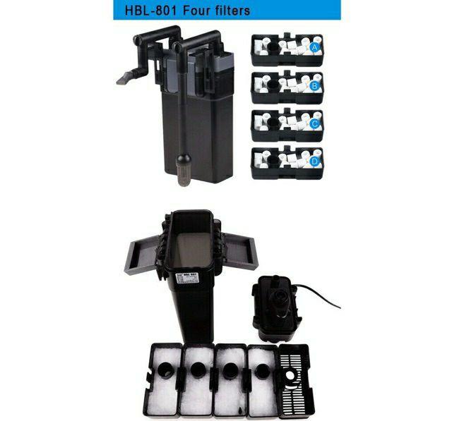 LỌC TREO THÀNH HỒ SUNSUN HBL - LỌC THÁC TIỆN DỤNG CÓ NHIỀU NGĂN CHỨA VẬT LIỆU LỌC