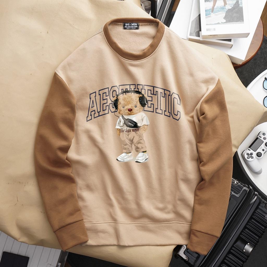Bigsize - Áo sweater big size 85-130kg in hình gấu