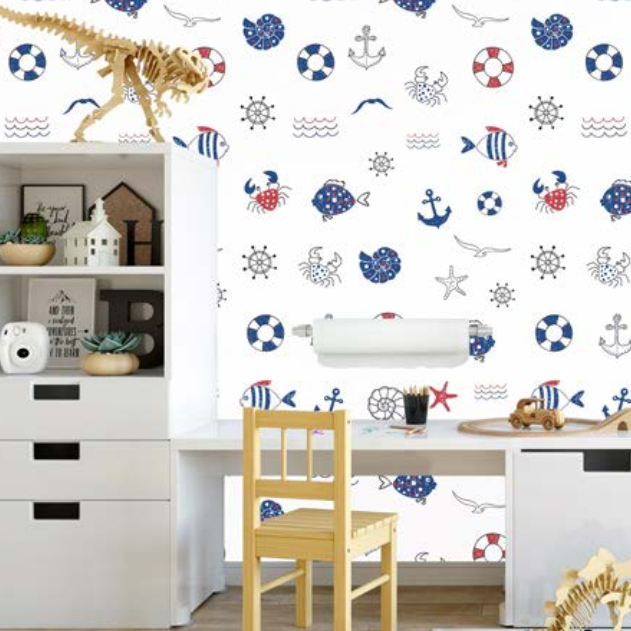 10m Decal giấy dán tường khổ 45cm keo sẵn nhiều mẫu hiện đại mới nhất BST01