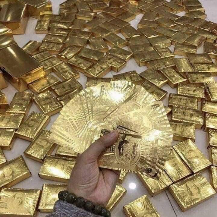 Bộ Bài Tây Nhựa Cứng Đẹp Mạ Vàng , Tú Lơ Khơ