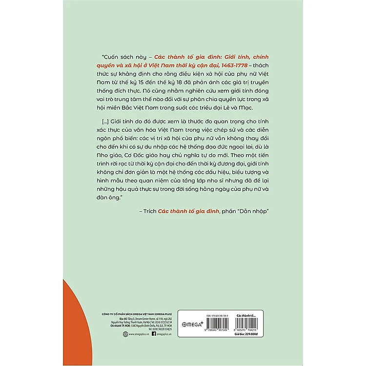 Các Thành Tố Gia Đình - Giới Tính, Chính Quyền Và Xã Hội Ở Việt Nam Thời Kỳ Cận Đại, 1463-1778 - Trần Tuyết Nhung -
