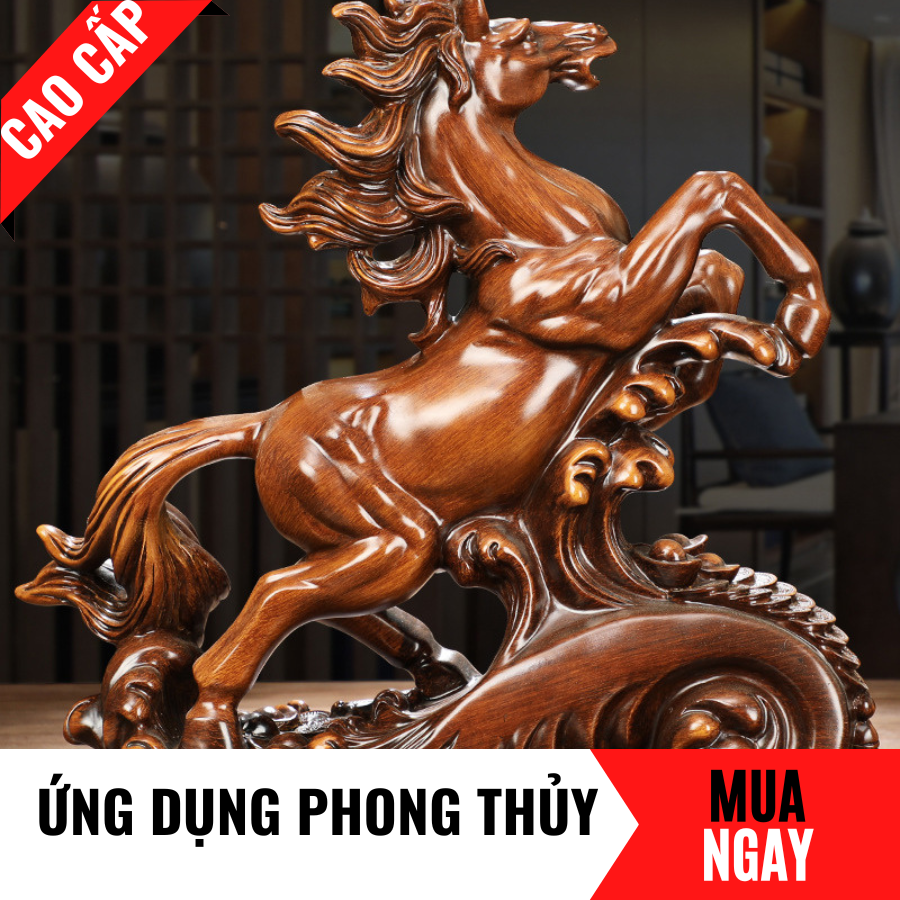 Tượng Ngựa Trang Trí Phong Thủy Cao 22cm