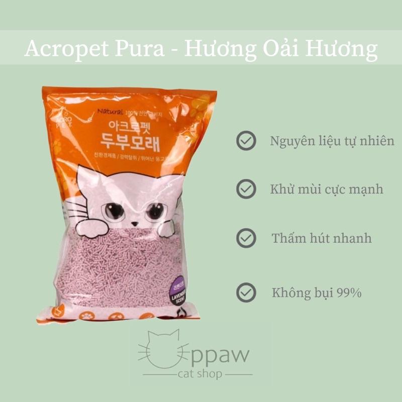 Cát Đậu Nành Acropet Pura - Cát Vệ Sinh Cho Mèo 5L