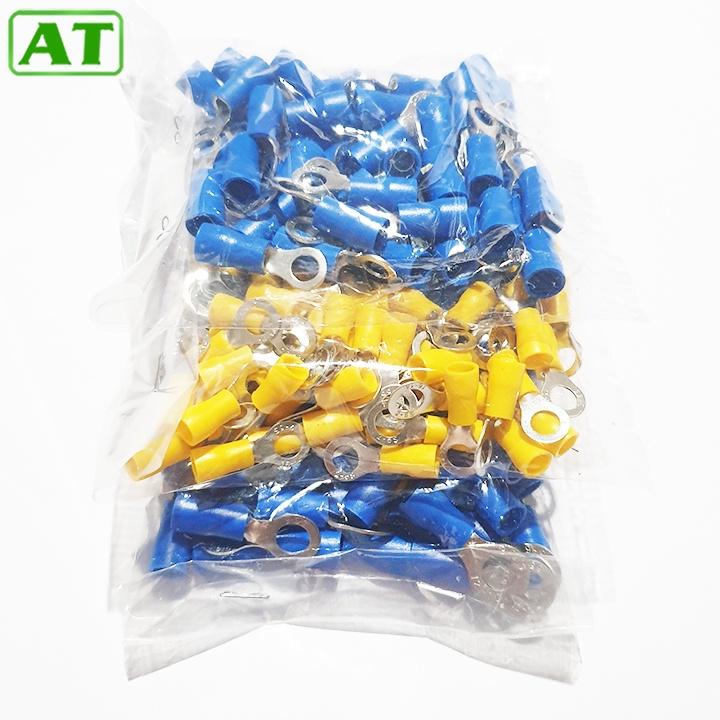 Đầu Cốt Điện Tròn, Đầu Cos Dây Điện Tròn Bọc Nhựa Cách Điện 2-4mm 5-5,5mm 5,5-6mm (Gói 50 Cái)