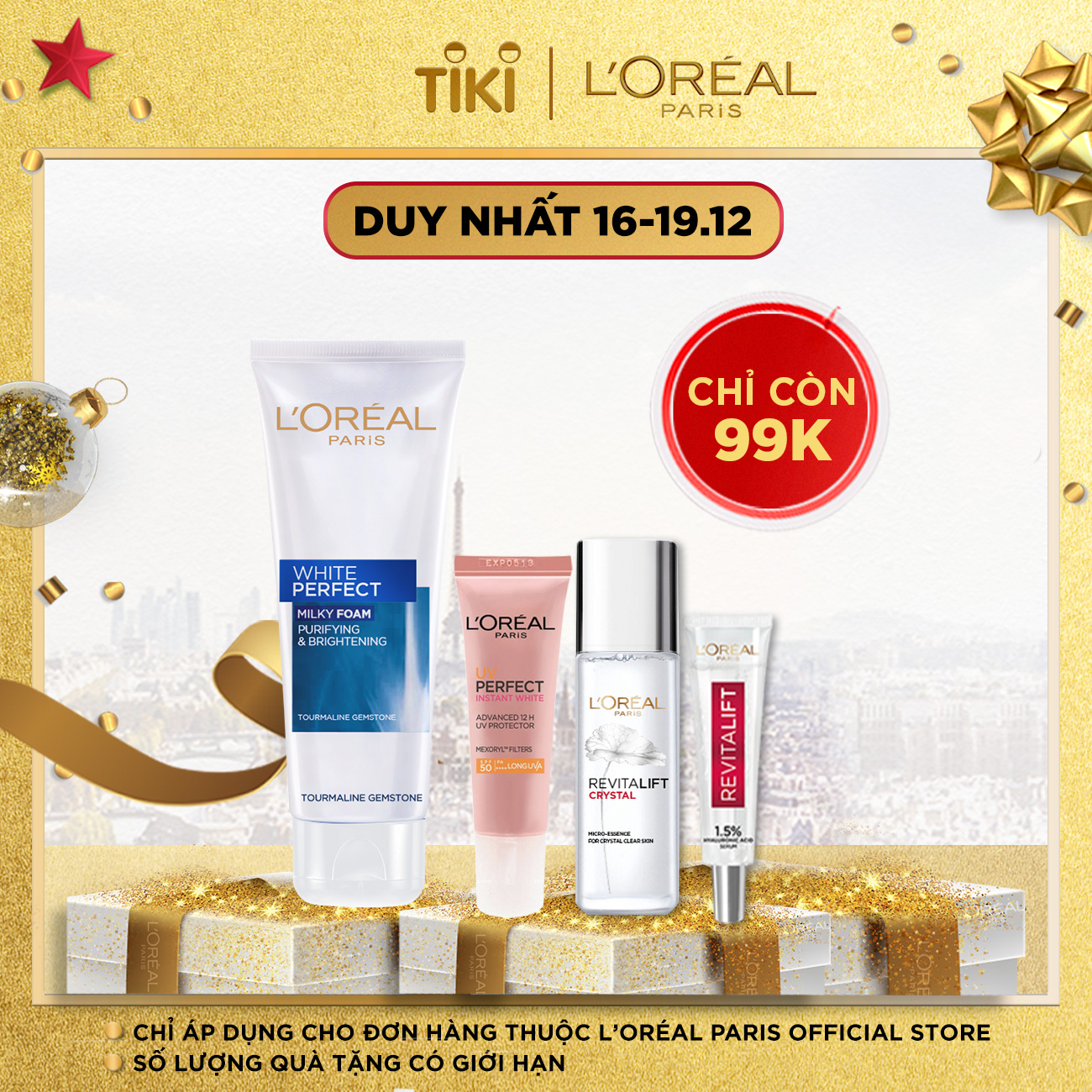 Sữa Rửa Mặt Trắng Da L'Oreal White Perfect
