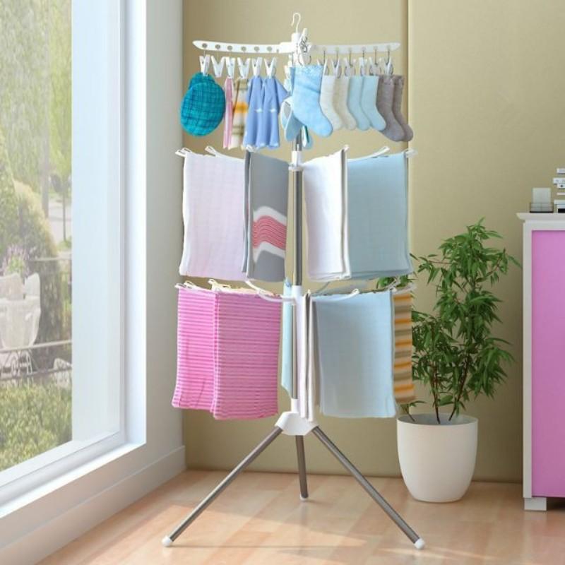 Cây Phơi Đồ Cho Bé - Cây Phơi Đồ Đa Năng 3 Tầng Xếp Gọn Tiện Lợi