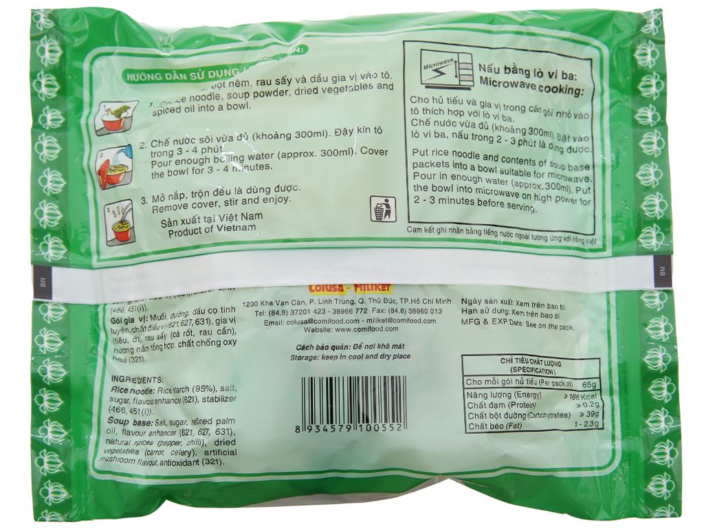 Combo 10 Gói Hủ Tiếu Chay Miliket