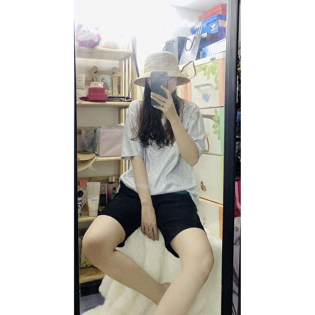 quần short nữ lưng thun - vải kaki mịn